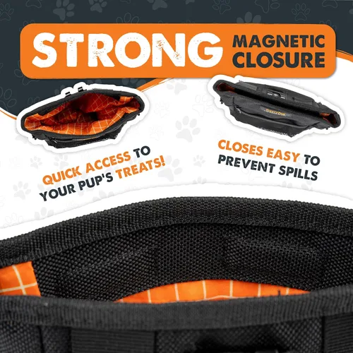 Vista 2 de Bolsa de golosinas para perros Mighty Paw Cierre magnético sin derrame - Bolsas con manos libres para entrenamiento - Bolsas de golosinas