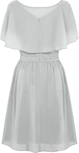 Vista 3 de ACSUSS - Vestido de dama de honor para mujer de gasa con volantes