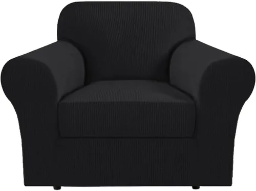 Vista 23 de H.VERSAILTEX - 2 fundas protectoras de licra suave Jacquard para respaldo de silla, lavable a máquina