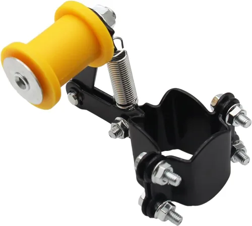 Vista 3 de Conjunto de guía tensor de cadena universal para ATV, mini moto, moto de cross, kart (Amarillo1)