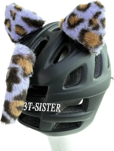 Vista 2 de Lindas orejas de gato para casco con decoración de cola, diseño reutilizable, 3 piezas
