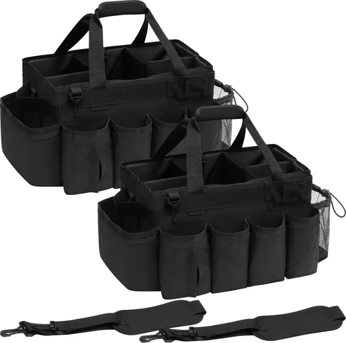 Vista 8 de Bolsas Grandes de Suministros de Limpieza para Amas de Llaves, Organizador Profesional Portátil de Suministros de Limpieza para Limpiadores de Casa