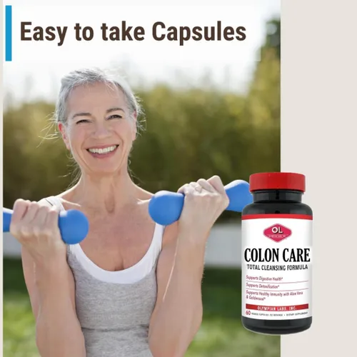 Vista 7 de Olympian Labs Cuidado del colon, 60 cápsulas vegetales, salud digestiva, desintoxicación, sistema inmunológico saludable, 30 porciones