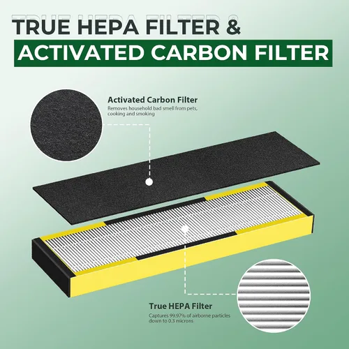 Vista 6 de CHIVALZ FLT4825 Filtro B de repuesto para filtro de repuesto FLT4825 HEPA, compatible con purificador de aire AC4825 AC4300 AC4800 AC4900 AC4850, 2