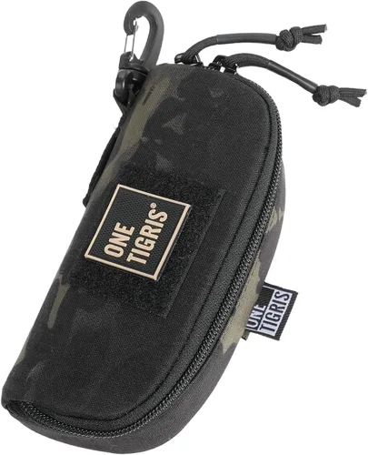 Vista 16 de OneTigris Estuche rígido para gafas de sol tácticas Molle con cremallera Estuche de transporte 1000D Nylon con clip