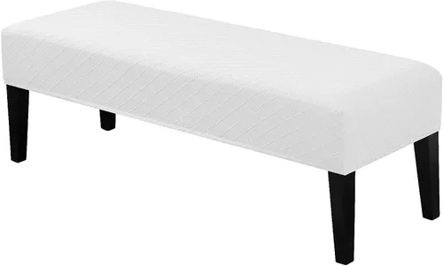 Vista 17 de Lebaley Funda Impermeable para Banco de Comedor Elástica Rectangular Protector de Asiento de Banco Funda Deslizable Extraíble Lavable Fundas