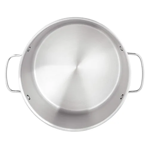 Vista 3 de Amazon Basics Olla de acero inoxidable con tapa, 8 cuartos de galón, calefacción uniforme, fácil de limpiar, color plateado