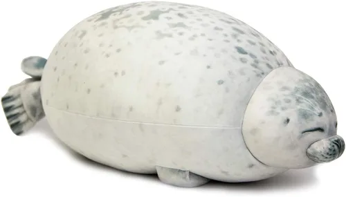 Vista 6 de EHOTONG - Linda almohada con forma de foca regordeta de peluche, almohada suave para abrazar con forma de foca gordita, juguete de animal de peluche