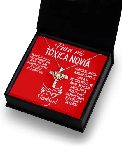 Vista 3 de Cadena de oro para Novia con mensaje personalizado, regalo de aniversario de boda o Navidad