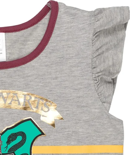 Vista 6 de Harry Potter Hogwarts - Conjunto de camiseta y leggings de manga corta con volantes