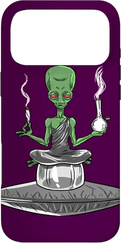 Vista 22 de Alien Smoker Bong Funny ET 420 Weed Space - Funda de regalo para iPhone 17