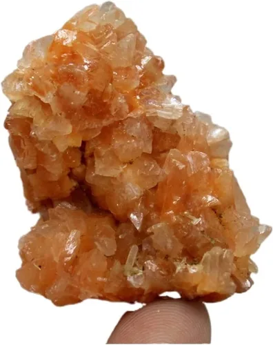 Vista 3 de Minerales Piedras de cristal de apofilita naranja natural Ensayo o cristal Piedras de cristal y cristales Decoración de piedras de cristal de cuarzo