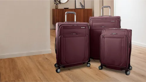 Vista 6 de Samsonite Lineate DLX Softside - Equipaje expandible con ruedas giratorias, Merlot, Merlot, Lineate Dlx Softside - Equipaje expandible con ruedas