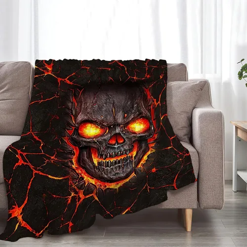 Vista 56 de Manta de Calavera Regalos Horribles para Niños y Niñas Mantas de Tiro de Fantasma Manta Suave Manta Cálida de Vellón Franela Mantas de Felpa