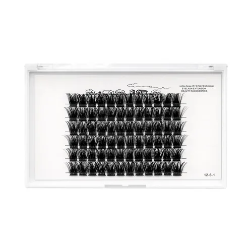 Vista 4 de Bodermincer Extensiones de pestañas en racimo Wispy Racimo Pestañas individuales de 0.315-0.787 in para elegir, extensiones de pestañas postizas