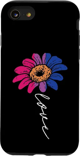 Vista 18 de Funda para iPhone 16 Love Sunflower Floral LGBTQ Bisexual Flag Gay Pride Ally Bi
