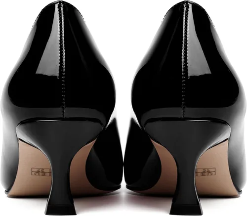Vista 4 de ROSERWISH Zapatos de tacón bajo para mujer, con puntera redonda, de patente, de 2 pulgadas