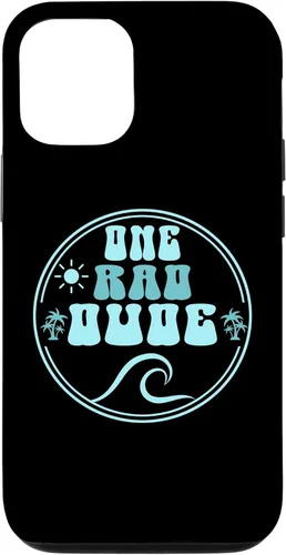 Vista 28 de One Rad Dude 1st Birthday Surf Beach Groovy Case for iPhone 17