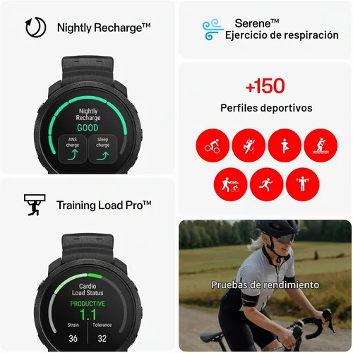 Vista 4 de Polar Vantage M3 – Multi-Sport Smartwatch with AMOLED Display, Dual-Frequency GPS, Turn-by-Turn Navigation, Up to 7-Day