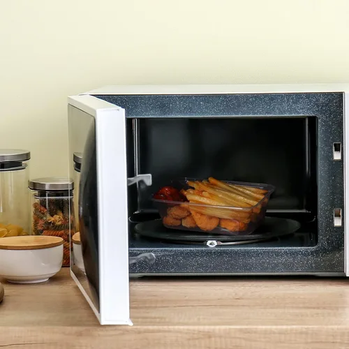 Vista 7 de Bokon 60 recipientes de plástico para preparación de comidas con tapa, contenedores desechables transparentes para almuerzo, caja apilable
