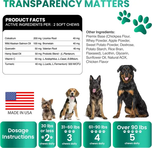 Vista 7 de Masticables para alergias para perros - Alivio de la alergia de perros