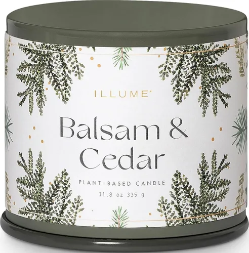 Vista 12 de Illume, Vela lata bálsamo cedro Demi Vanity 3 onzas