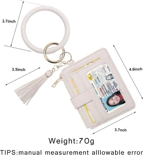 Vista 4 de COOLANS - Pulsera de cuero con llavero y borla