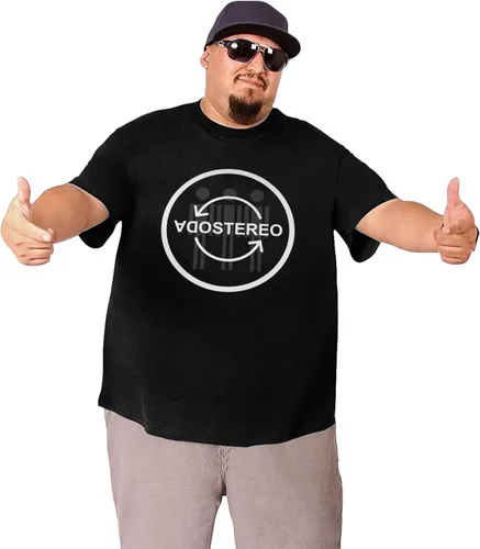 Vista 3 de Soda Stereo Logo Big Size T Shirt Mens Summer Tee Casual Short Sleeve T-Shirts