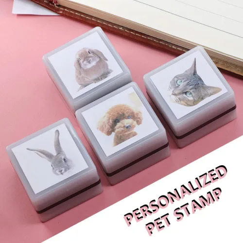 Vista 8 de Sellos personalizados para retratos de mascotas, sellos personalizados con nombre con foto, para gatos y perros, recuerdos, sellos personalizados