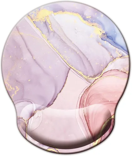 Vista 24 de Alfombrilla de mouse con soporte de muñeca, alfombrilla de mouse ergonómica con cojín de espuma viscoelástica para reposamuñecas, base de goma