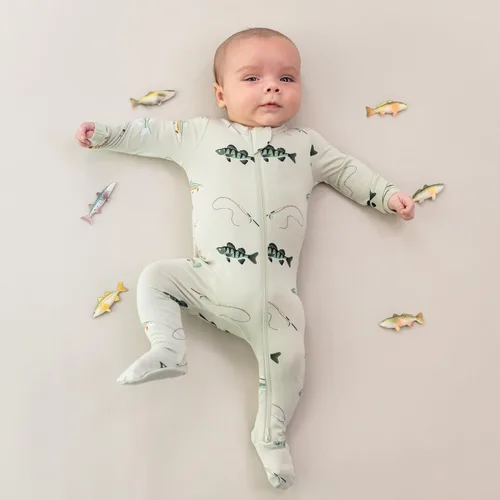 Vista 28 de KYTE BABY Pies unisex con cierre de cremallera, rayón hecho de bambú, 0-24 meses