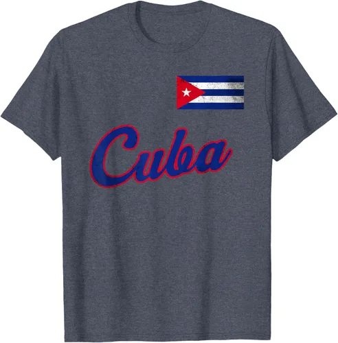 Vista 32 de Camiseta cubana con bandera de béisbol de Cuba 2023, Negro