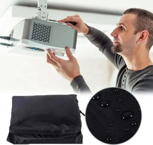 Vista 5 de Cubierta antipolvo para proyector de video de techo en casa o instalación al aire libre, funda de protección impermeable a prueba de polvo, 14 x 14
