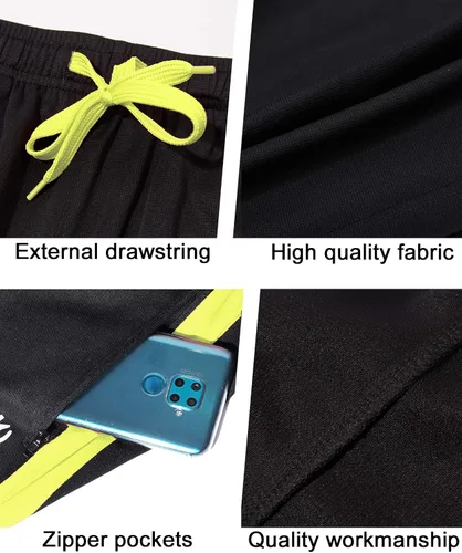 Vista 6 de Pantalones deportivos para hombre con bolsillos con cremallera, parte inferior abierta, pantalones deportivos ligeros, para entrenamiento, correr