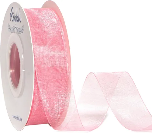 Vista 31 de Ribbli Cinta de organza azul aguamarina, 1 pulgada x 50 yardas, cinta transparente azul para envolver regalos, envoltura de galletas, decoración