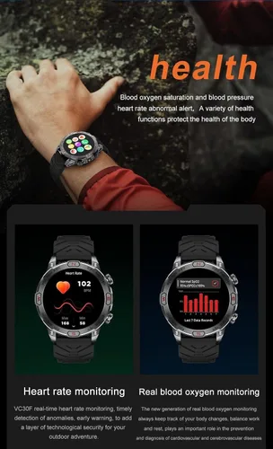 Vista 6 de Reloj inteligente para Google Pixel 7 Pro - con linterna LED, pantalla AMOLED de 1.43 pulgadas, reloj inteligente al aire libre
