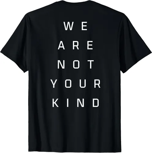 Vista 3 de Slipknot Camiseta oficial con portada de álbum con texto en inglés "We are not your kind