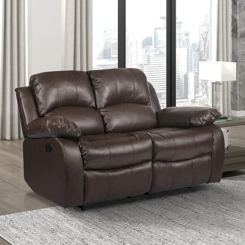 Vista 24 de Lexicon Humphreys Wall-Hugger - Juego de sala de estar reclinable manual, 2 piezas, color negro