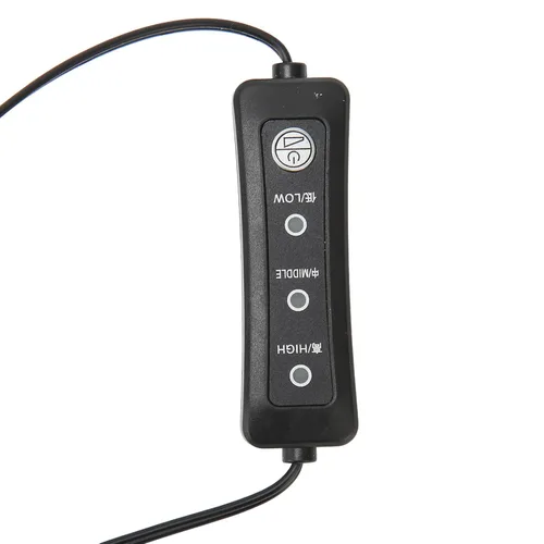 Vista 6 de Ventilador USB de 3.8 pulgadas, modo de 3 velocidades, DC 5V, sin escobillas, 3800 RPM, 22 CFM, para impresora 3D de electrónica de PC, amplia