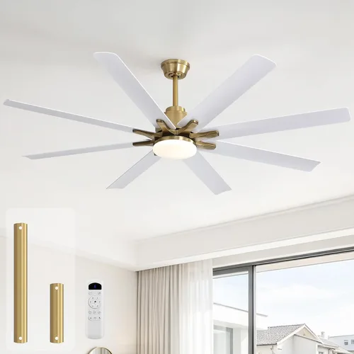 Vista 16 de Sofucor - Ventiladores de techo de 52 pulgadas con luces, ventilador de techo inteligente para interior/exterior con control remoto, funciona