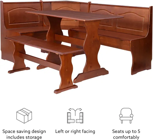 Vista 25 de Linon Rincón de cocina Chelsea Walnut Nuez