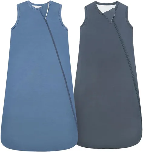 Vista 6 de HAPIU Saco de dormir unisex de rayón hecho de bambú TOG 1.0, cremallera premium de 2 vías, manta portátil para bebé All-Night Comfort, Buttery