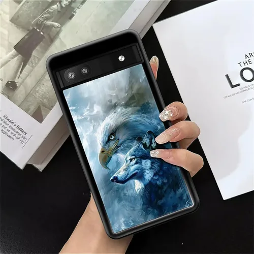 Vista 1191 de Compatible con Google Pixel 4A 5G Mobile Case Creative Acrylic Panel trasero Silicona Protección Grip especialmente diseñado para Google Pixel 4A 5G