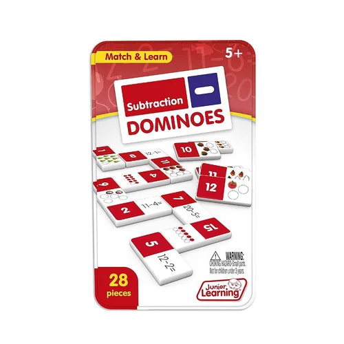 Vista 5 de Junior Learning Dominoes Subtraction Blanco 7.8 H x 4.7 L x 1.5 W
