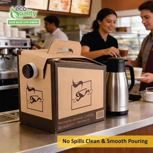 Vista 6 de EcoQuality Dispensador de café portátil desechable [paquete de 10] para jarra aislada de bebidas frías y calientes, caja de Joe to Go, gran portador
