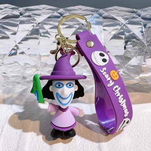 Vista 6 de 5 llaveros inspirados en Nightmare Before para regalo de Navidad, regalo de cumpleaños, suministros de fiesta para niños, mochila y bolso para niños