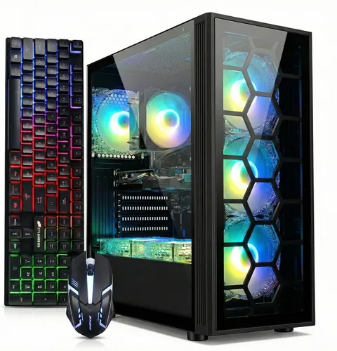 Vista 7 de Escritorio para PC para juegos STGAubron, R7 5700X, RTX 3050 6G, 16G DDR4