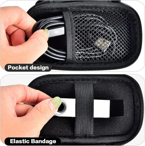 Vista 5 de Estuche rígido de transporte compatible con Ledger Nano X/S/S Plus, organizador de almacenamiento de cartera de hardware criptográfico de EVA