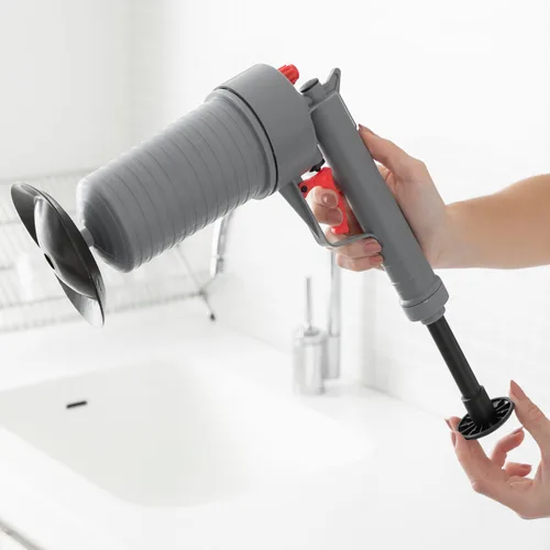 Vista 8 de Pistola Desatascadora de Aire Comprimido Universal con Adaptadores KlinGun InnovaGoods