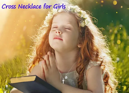 Vista 4 de Tiny Cross Necklace for Girls Heart Initial Necklace Heart Birthstone Necklace Letter Stainless Steel Pendant Jewelry First Communion Baptism